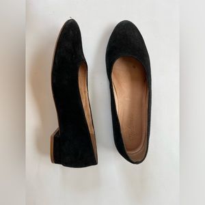 Madewell The Leia Ballet Flat in Black Suede Women's Size 7.5